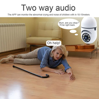 5G Wifi 5MP E27 żarówka kamera monitorująca kryty 4X Zoom cyfrowy AI ludzkie wykrywanie kolorowy noktowizor bezprzewodowa kamera inteligentny dom 6
